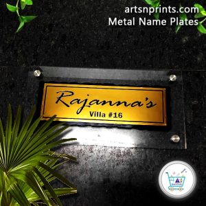 Personalized Brass Metal Name Plates for Bungalows: Custom Designs for Your Home shop online now